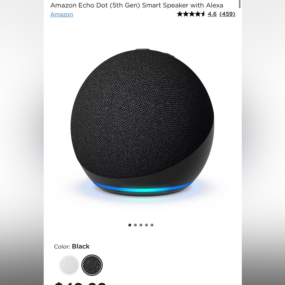 Amazon Echo Dot (5th Gen) Smart Speaker with Alexa